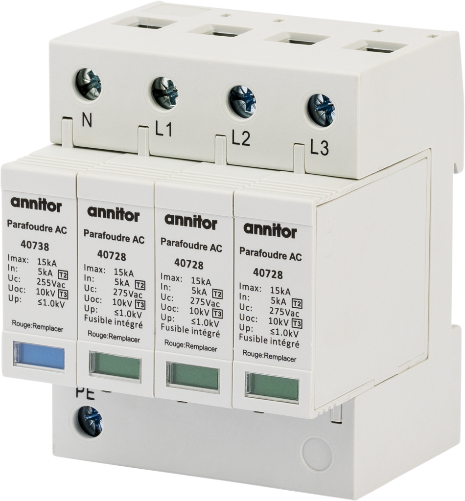 Parafoudre triphasé débrochable autoprotégé AN15 5FUS3 1 ANNITOR